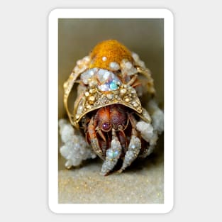 Hermit Crab Bejewelled Sticker